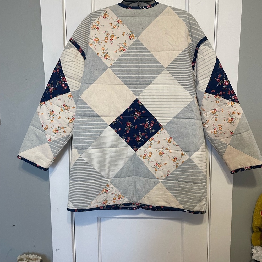 Madewell Patchwork Utility Jacket - Navy, Cream, … - image 7